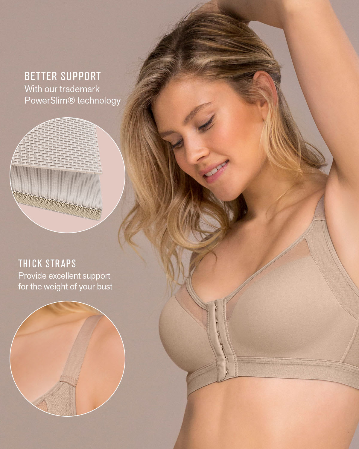 Sujetador corrector de postura inalámbrico con forro ligero Multi/Benefit - 011936