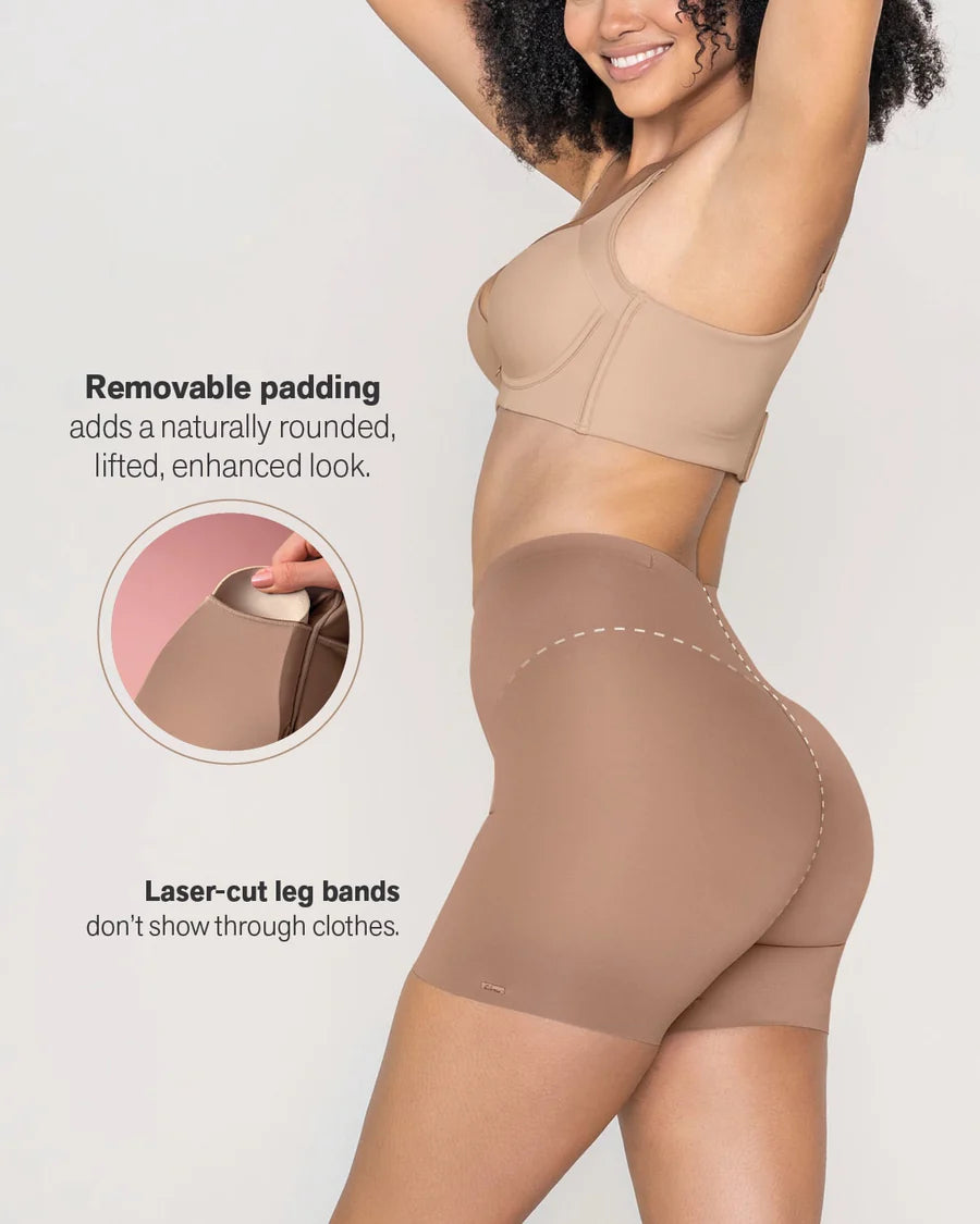 Moldeador de glúteos acolchado indetectable, modelo corto 012899