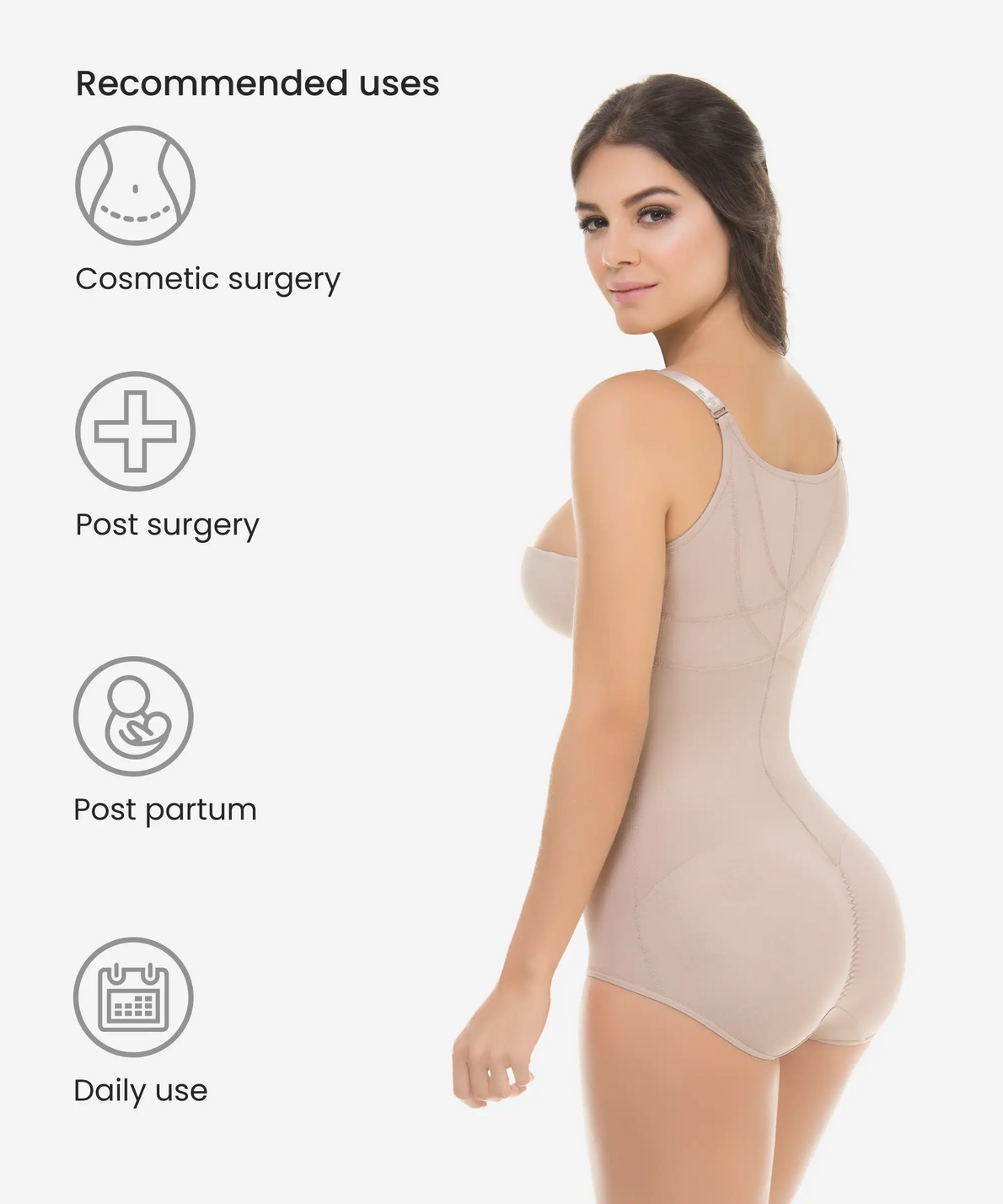 PANTY ULTRA MOLDEADORA 3 NIVELES DE PINZAS CON SOPORTE ESPALDA 0473