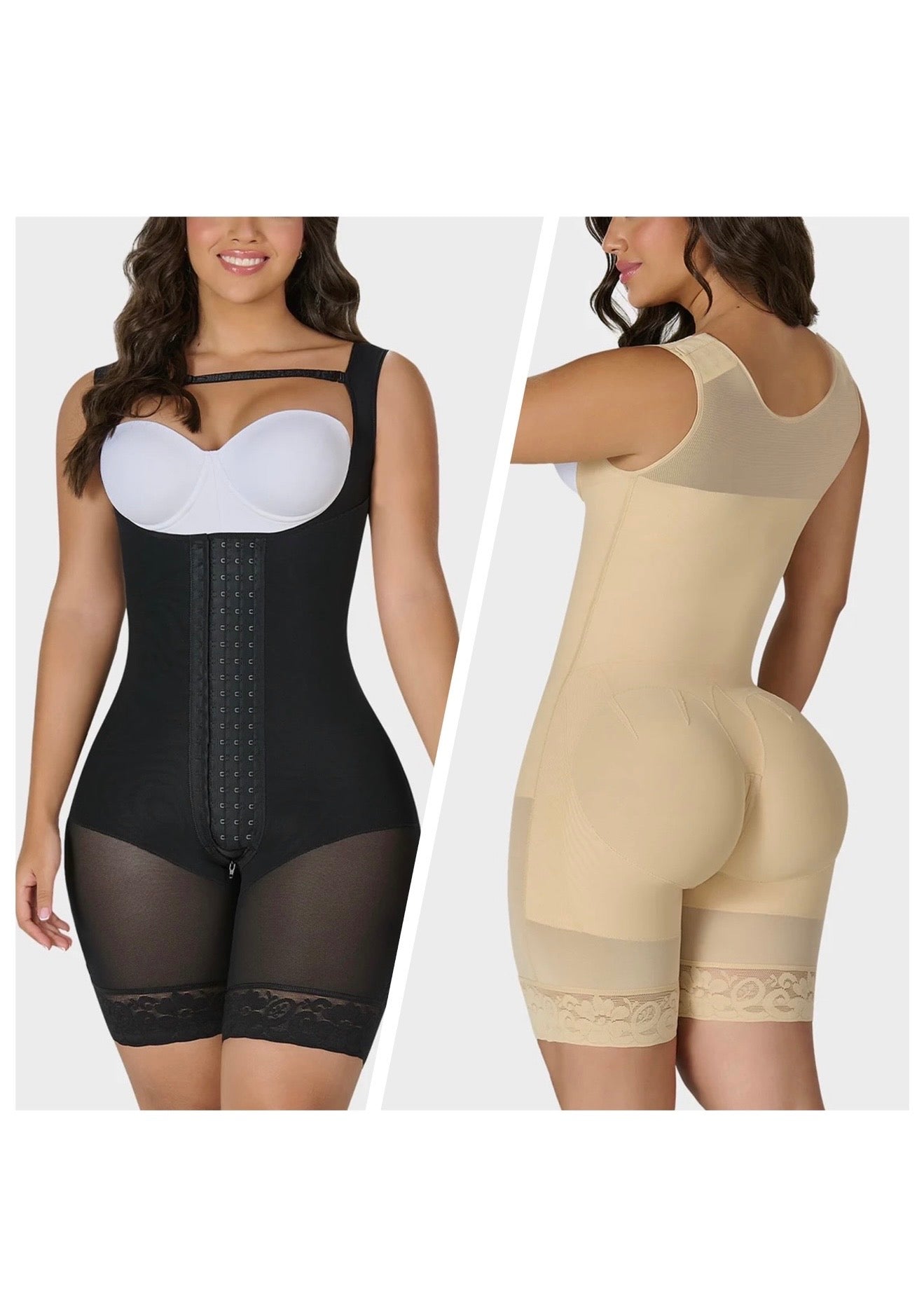 FAJAS MYD 0485 | FAJAS COLOMBIANAS POST SURGERY MID THIGH SHAPEWEAR BODYSUIT FOR GUITAR AND HOURGLASS BODY TYPES 485