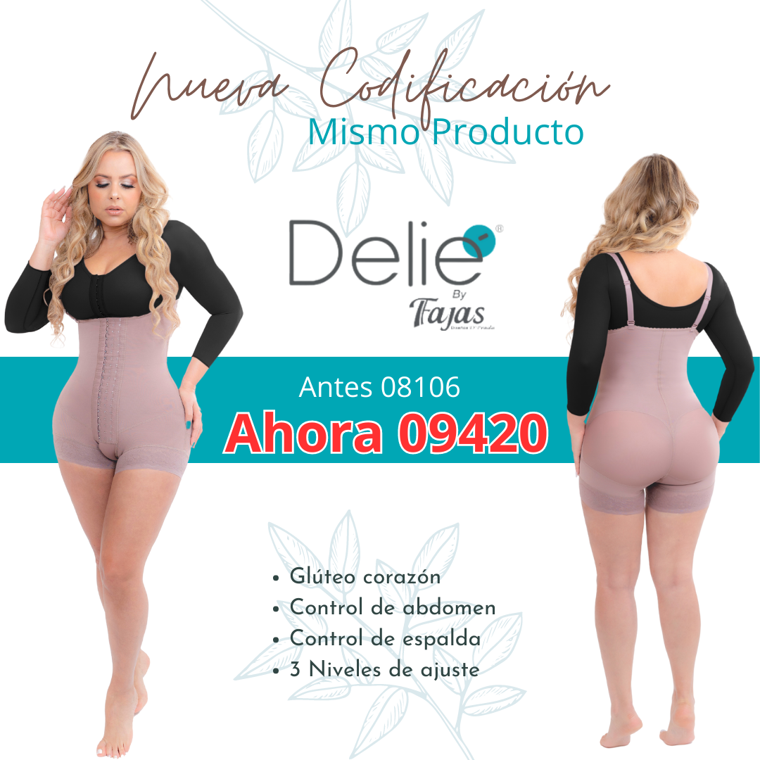 Faja sin tirantes con 3 niveles de broches realza gluteos 009106