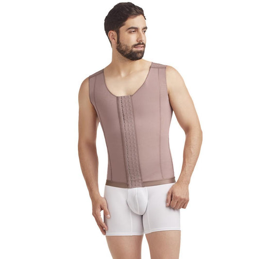 Chaleco corrector de postura para hombre - Modelo con 3 niveles de broches frontales 009017