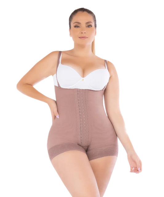 Faja sin tirantes con 3 niveles de broches realza gluteos 009106