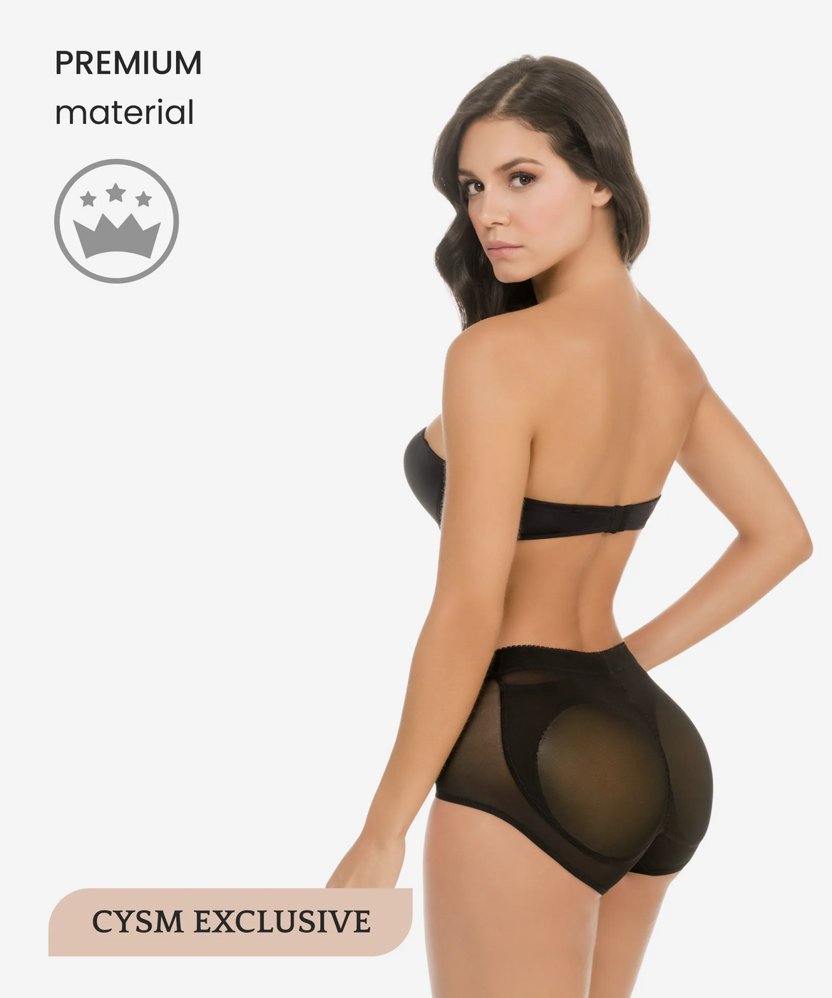 Braguita acolchada realzadora de glúteos con almohadillas de silicona - Estilo 003