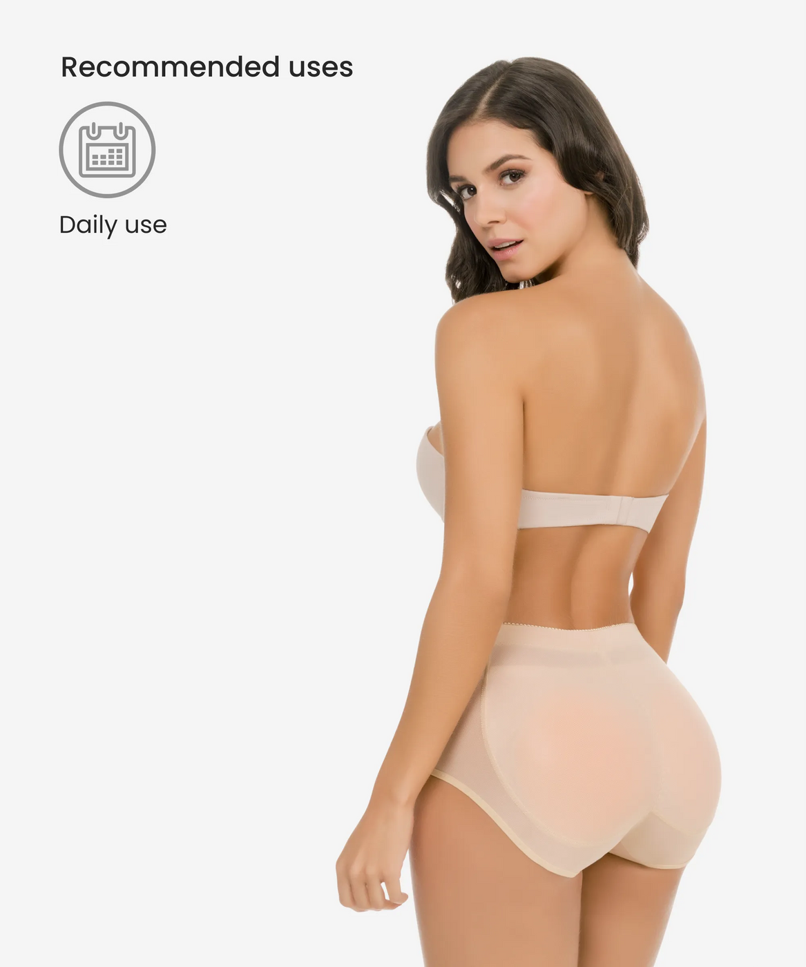Braguita acolchada realzadora de glúteos con almohadillas de silicona - Estilo 003