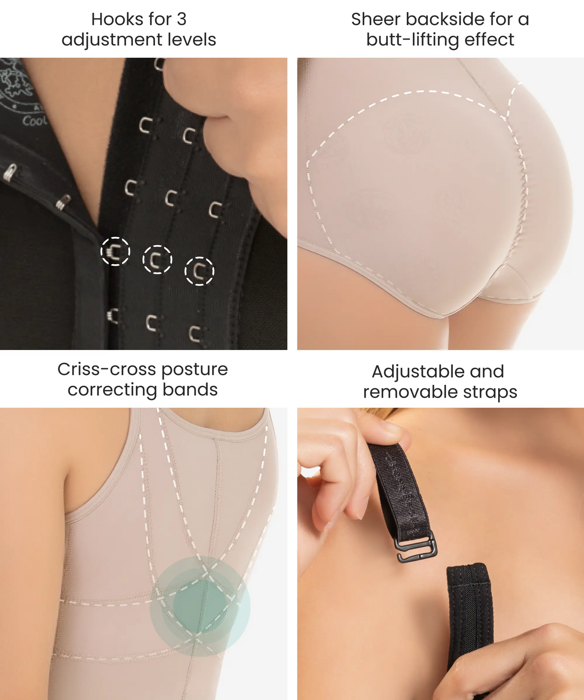 ULTRA SHAPING PANTY 3 LEVELS OF CLIPS WITH BACK SUPPORT 0473