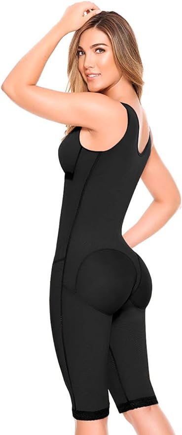 Faja moldeadora hasta la rodilla con realce de gluteos, faja quirúrgica y uso diario 009010
