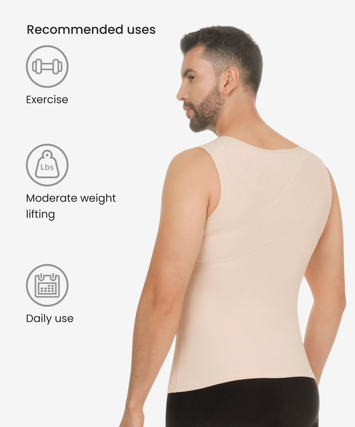 CHALECO TÉRMICO CORRECTOR DE POSTURA PARA HOMBRES 07005