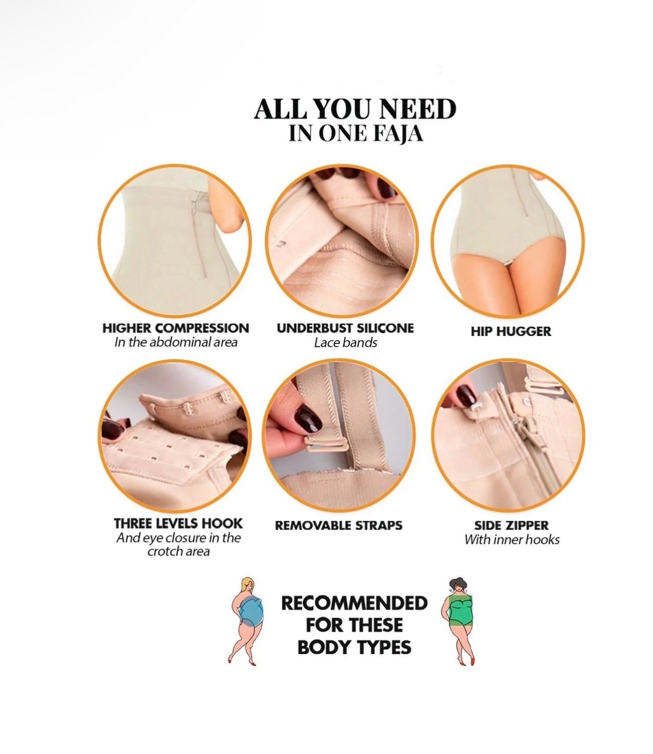 BODY MOLDEADOR STRAPLESS LEVANTA GLÚTEOS | FAJA POSTPARTO | POWERNET DE ALTA COMPRESIÓN REF 2405