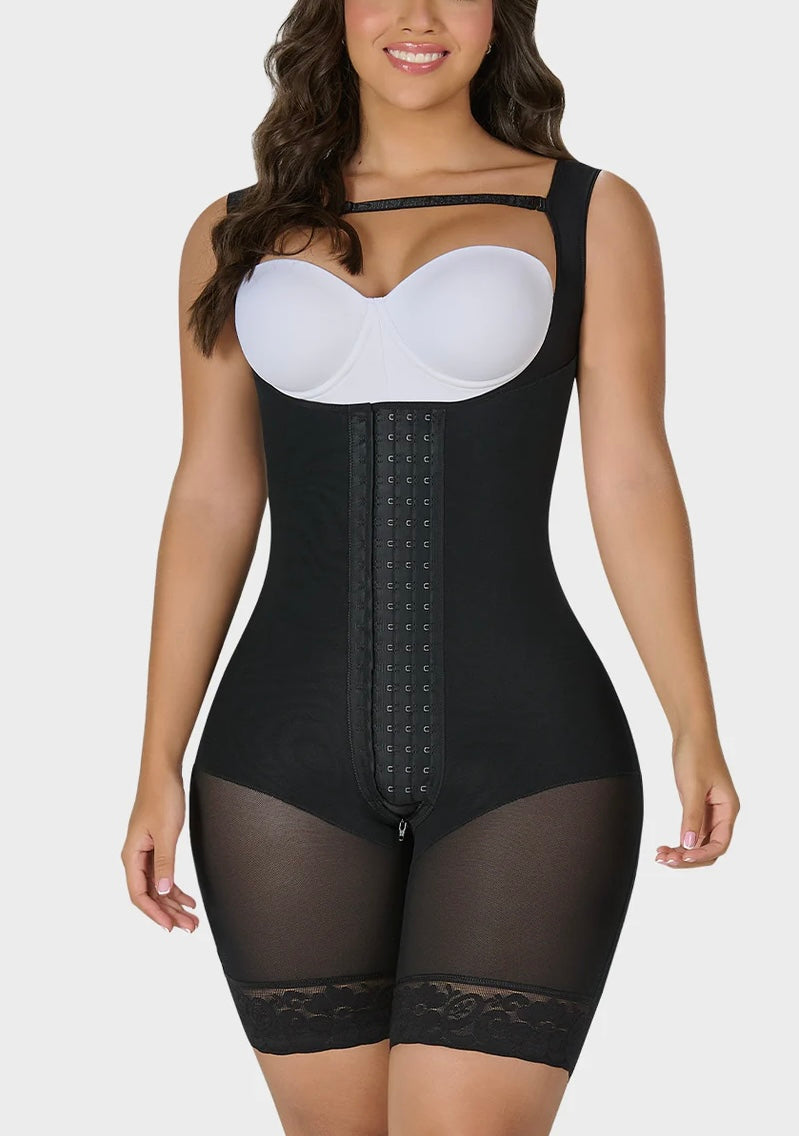 FAJAS MYD 0485 | FAJAS COLOMBIANAS POST SURGERY MID THIGH SHAPEWEAR BODYSUIT FOR GUITAR AND HOURGLASS BODY TYPES 485
