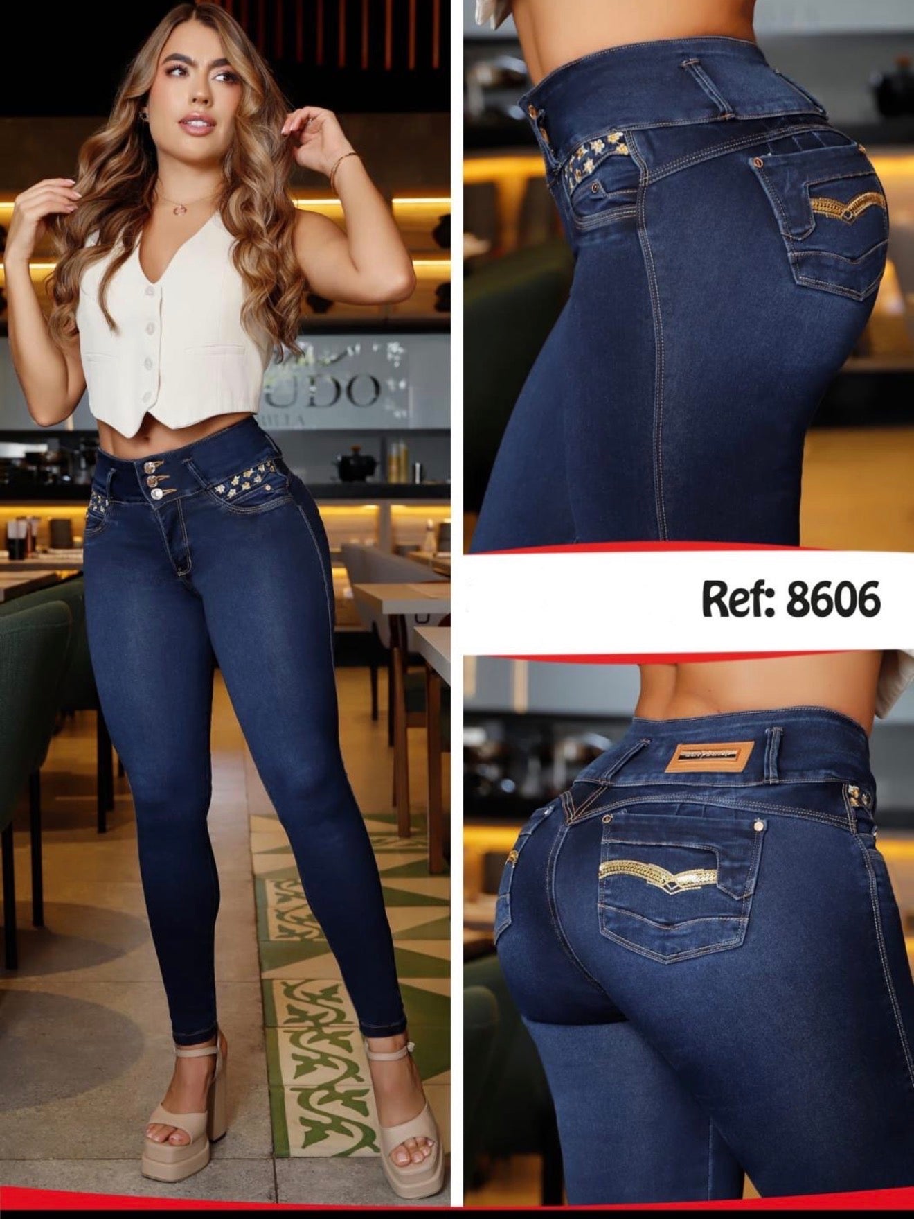 jeans levanta cola 8606 Butt liften