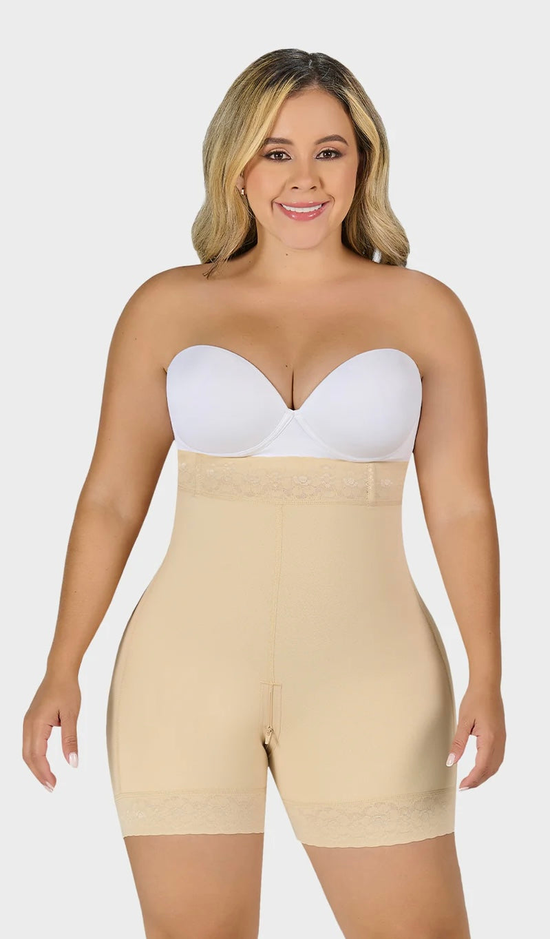 Pantalones cortos de compresión de cintura alta para mujer / Powernet 0327