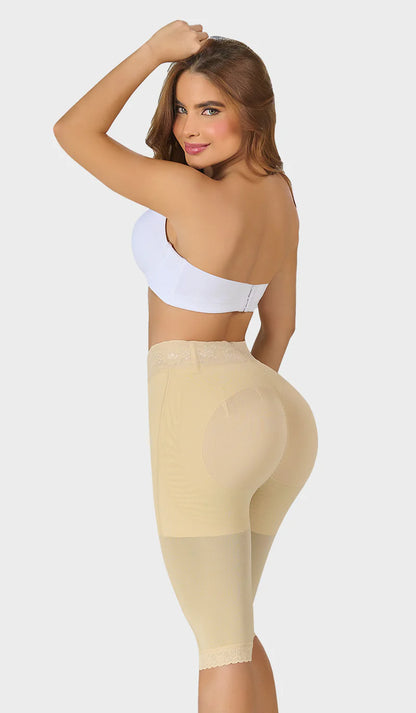 Pantalones cortos de compresión de cintura alta para mujer / Powernet 0323