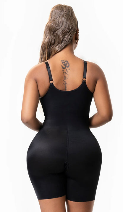 Comfy Tummy Control Shaperwear Bodysuit Mid Thigh With Built-In Bra | Daily Use 1L3