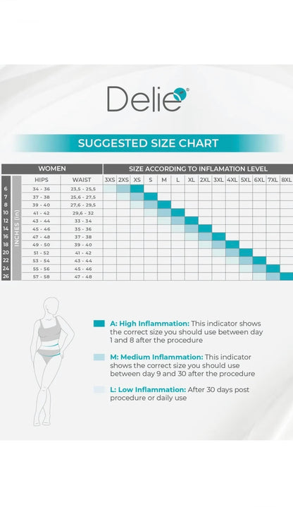 Liposucción BBL Abdominoplastia estilo reloj de arena Caderas anchas Cremallera perineal Postoperatoria y Uso Diario 009347