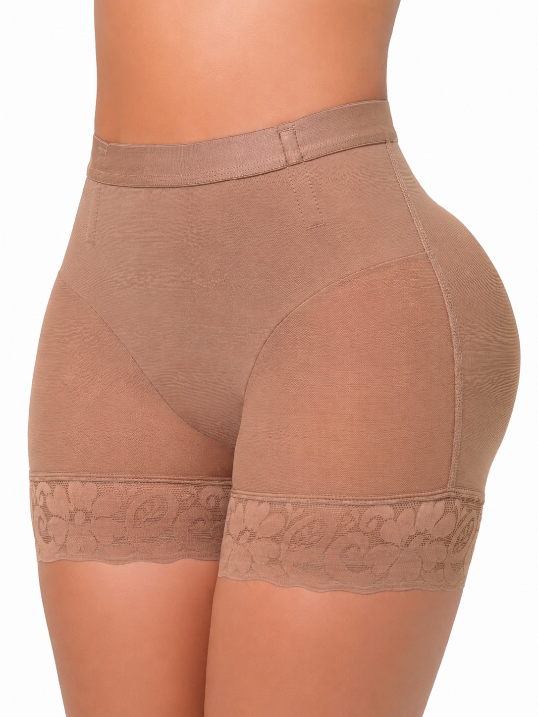 Panty Cachetero Moldeador SMI04084 con Encaje y Compresión Media 4084
