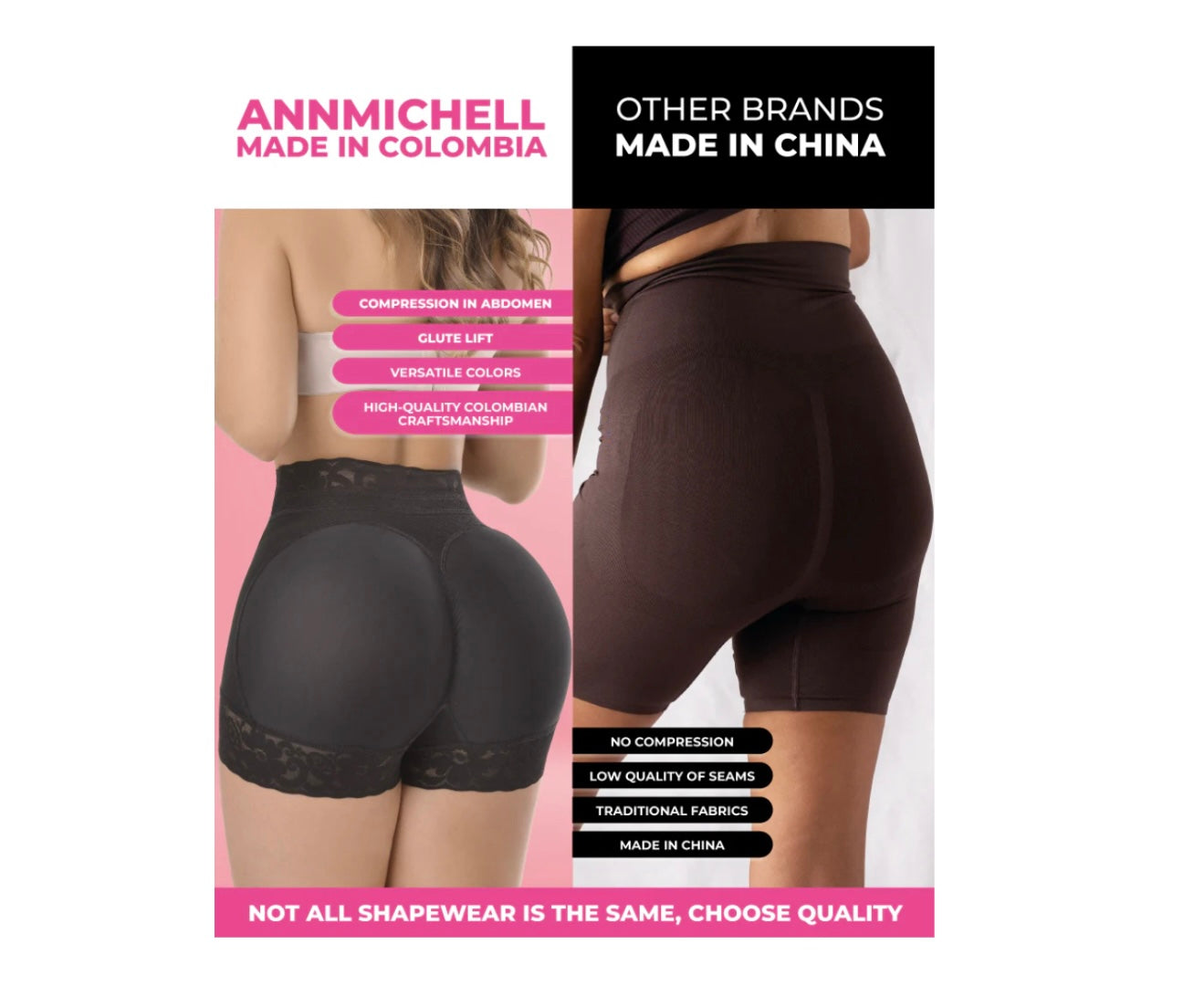 Invisible line shorts for enhanced buttocks and ultra waist 1513