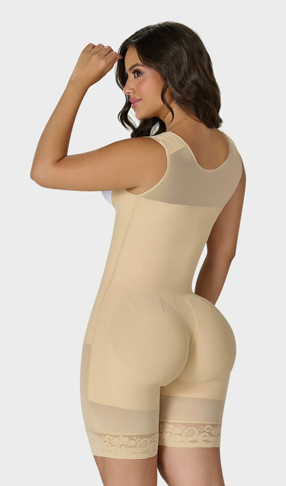 FAJAS MYD 0485 | FAJAS COLOMBIANAS POST SURGERY MID THIGH SHAPEWEAR BODYSUIT FOR GUITAR AND HOURGLASS BODY TYPES 485