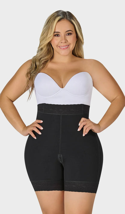 Pantalones cortos de compresión de cintura alta para mujer / Powernet 0327