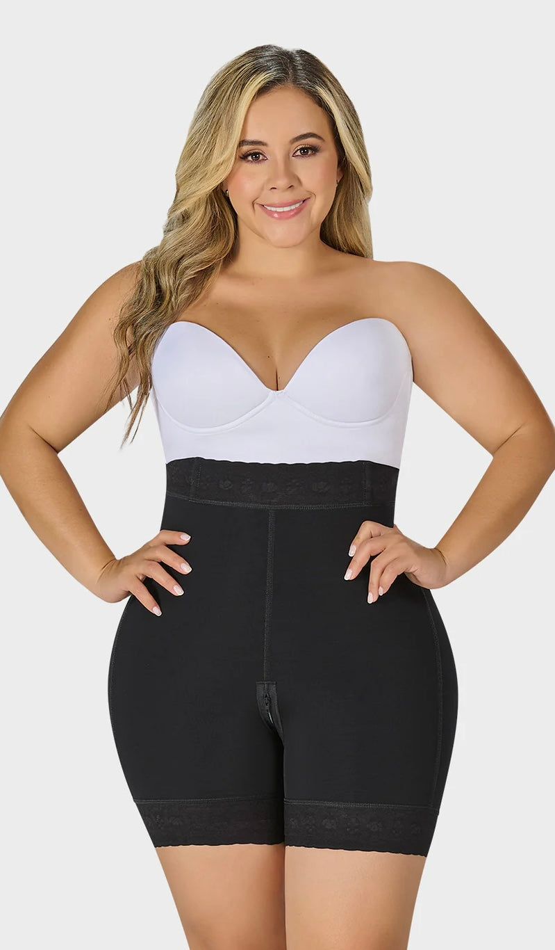 Pantalones cortos de compresión de cintura alta para mujer / Powernet 0327
