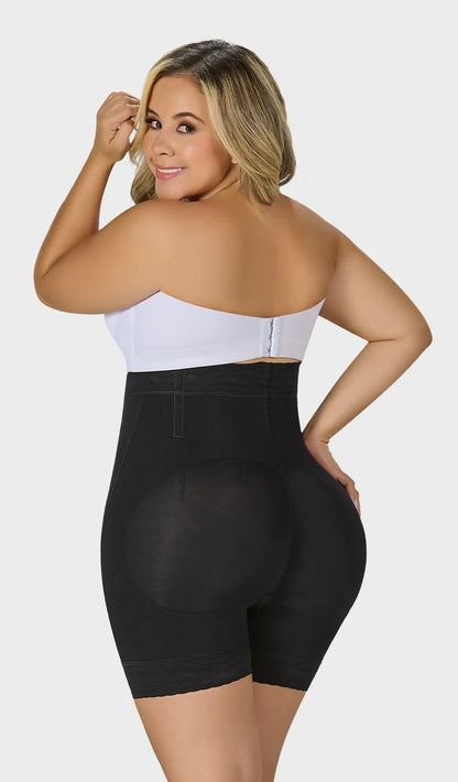 Pantalones cortos de compresión de cintura alta para mujer / Powernet 0327
