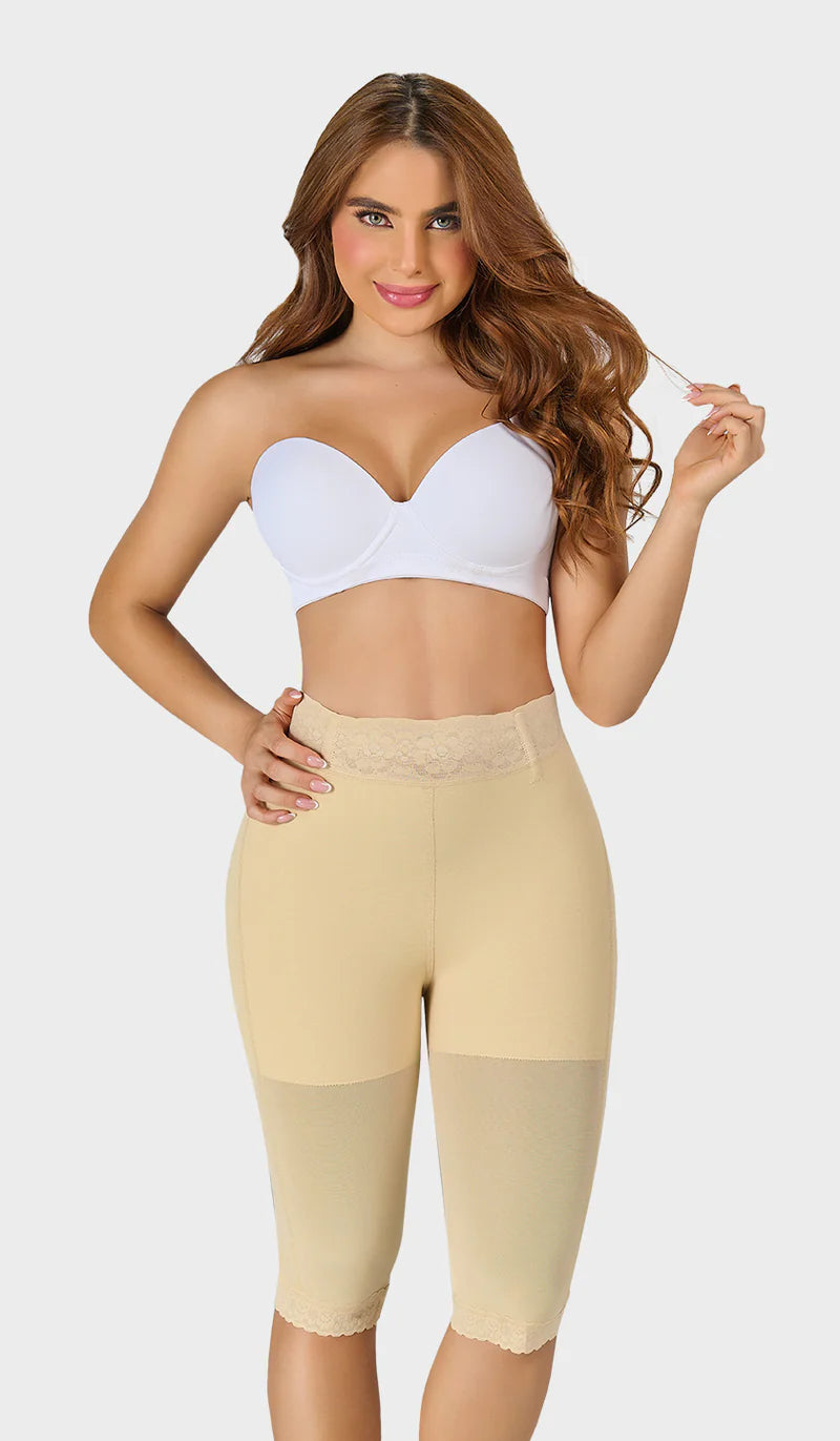 Pantalones cortos de compresión de cintura alta para mujer / Powernet 0323