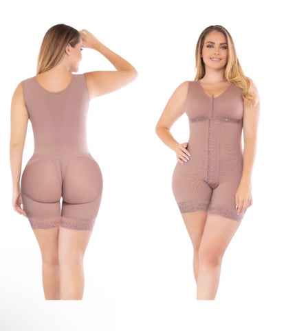 Short Girdle with Bra, Sleeveless and Three Level Hooks post surgical girdle and daily use 09511