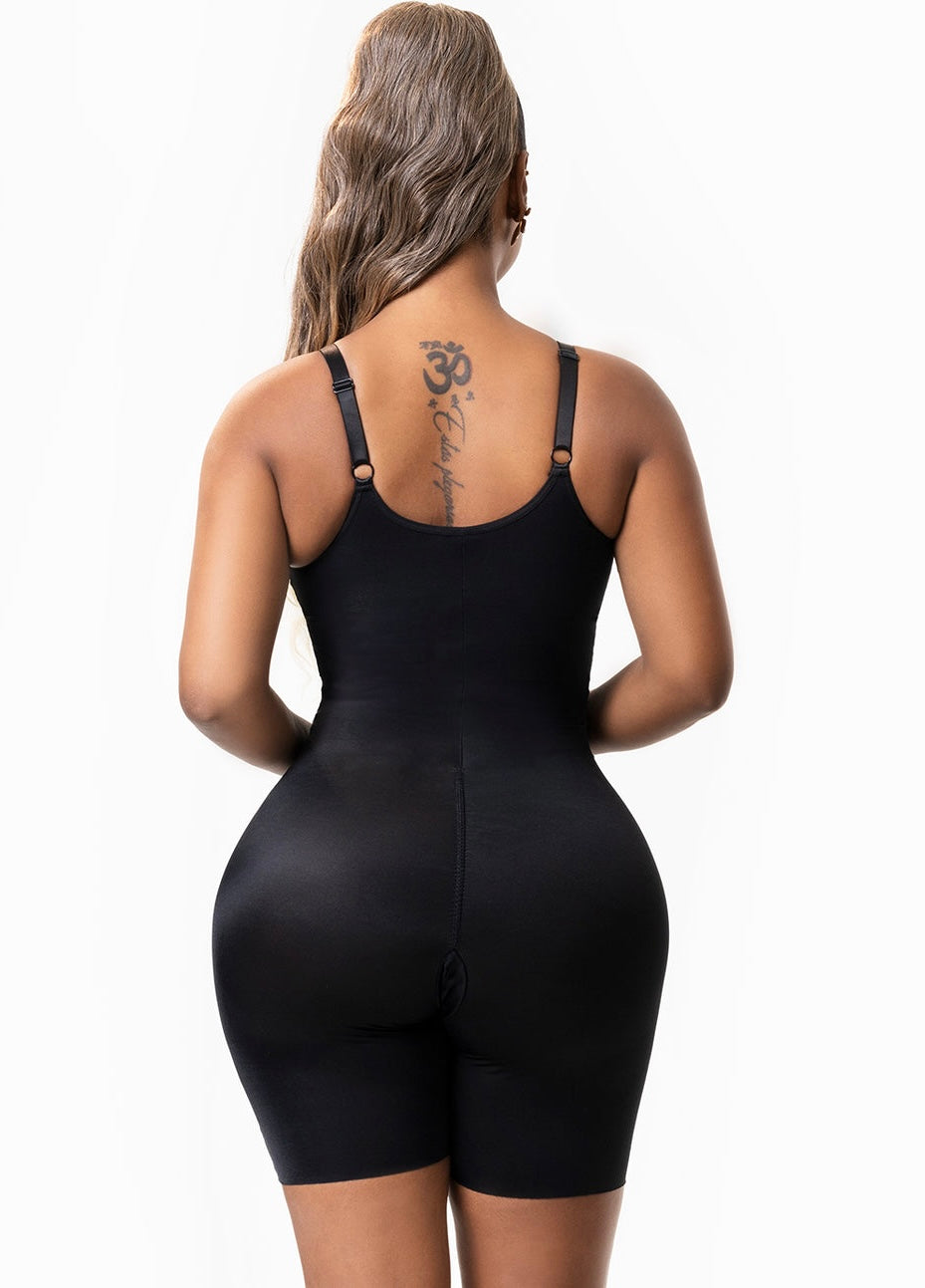 Comfy Tummy Control Shaperwear Bodysuit Mid Thigh With Built-In Bra | Daily Use 1L3