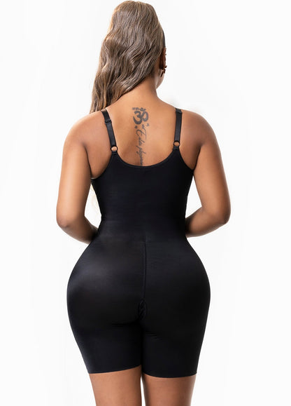 Comfy Tummy Control Shaperwear Bodysuit Mid Thigh With Built-In Bra | Daily Use 1L3