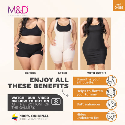 POST SURGERY MID THIGH SHAPEWEAR BODYSUIT FOR GUITAR AND HOURGLASS BODY TYPES 00489