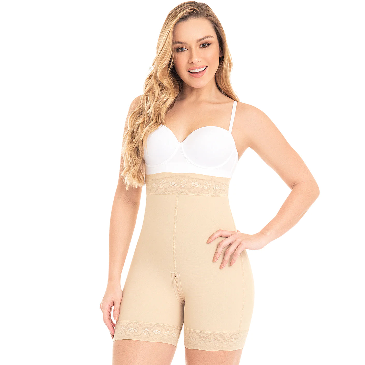 Pantalones cortos de compresión de cintura alta para mujer / Powernet 0327
