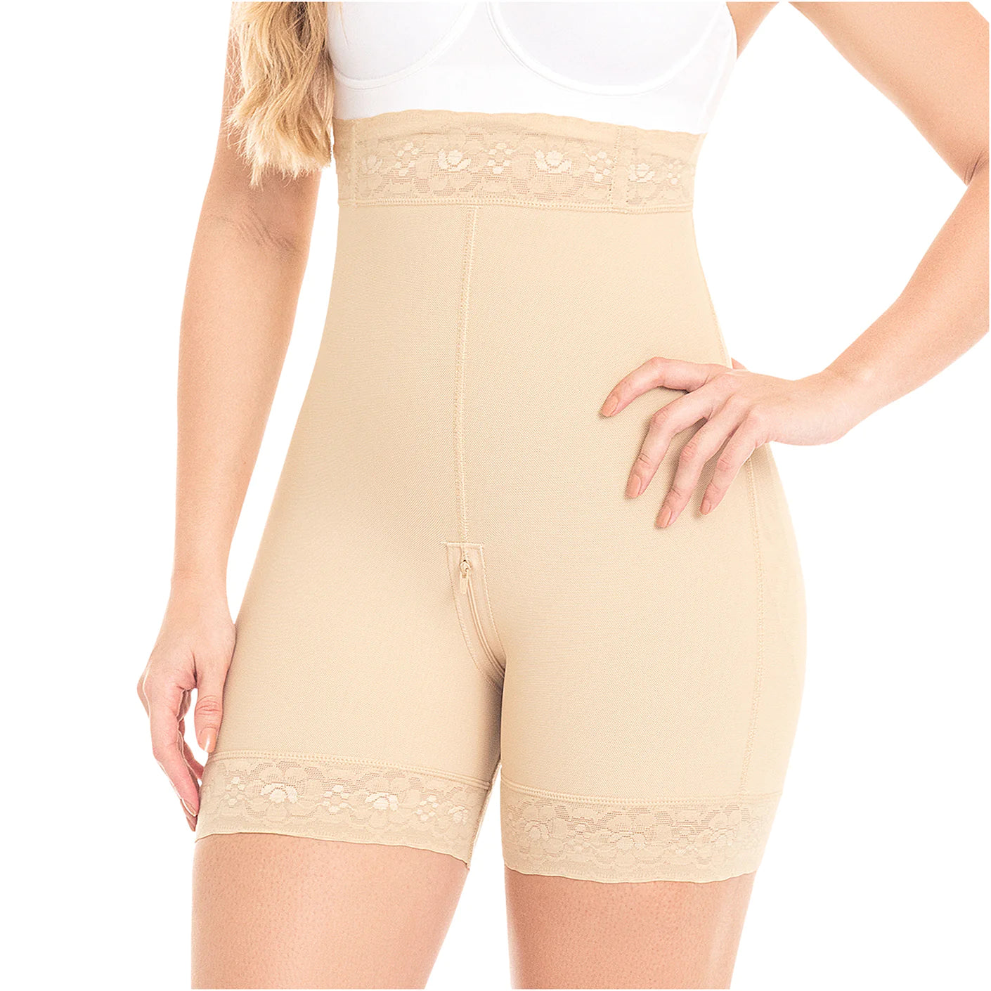 Pantalones cortos de compresión de cintura alta para mujer / Powernet 0327