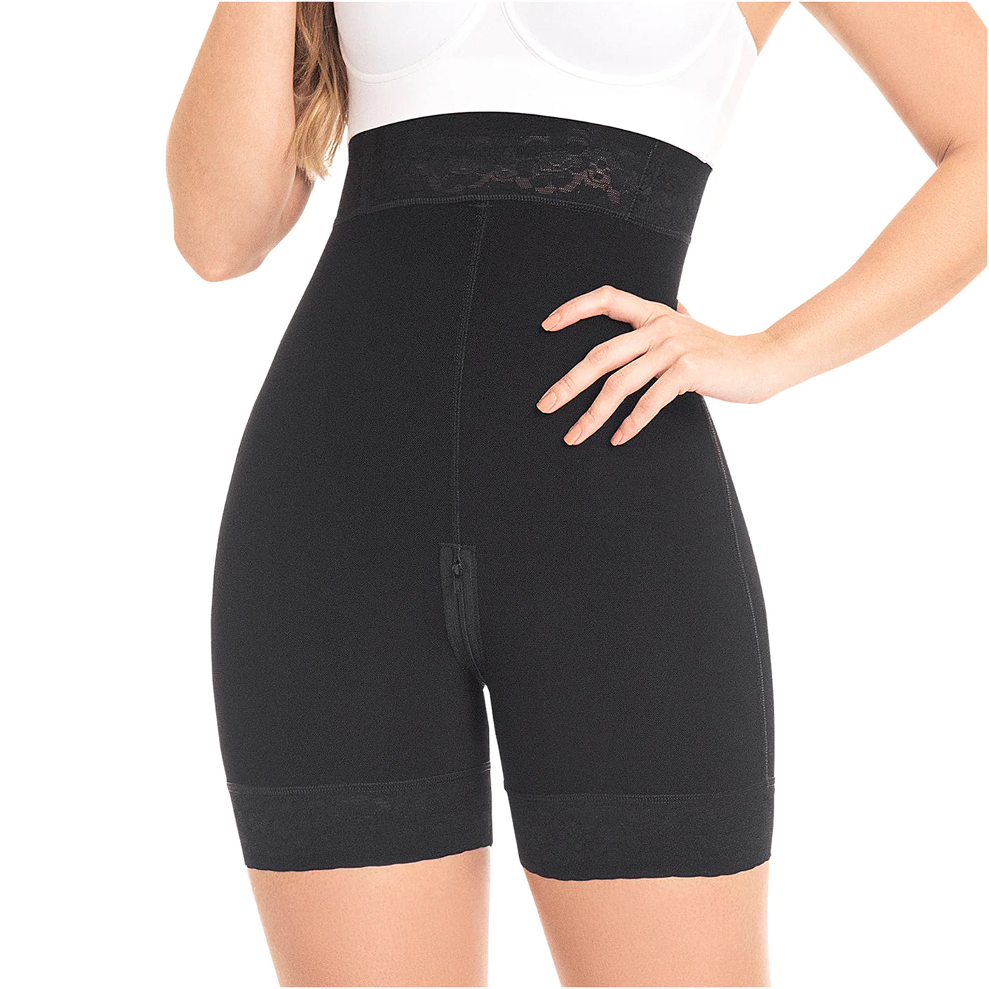 Pantalones cortos de compresión de cintura alta para mujer / Powernet 0327